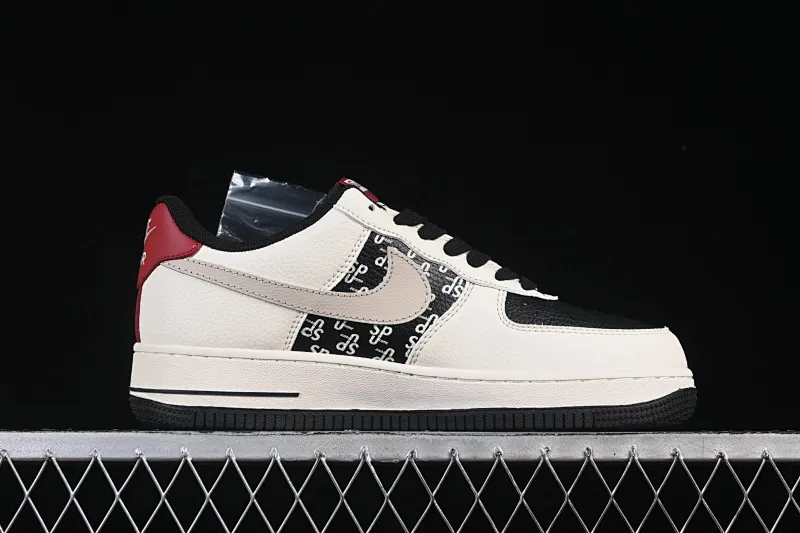 All Categories Nk Air Force 1 Air Force Series Nk Air Force 1 Low Air Force Low Nike Air Force 1'07 Low Joint Beige Black Black Red High-end Customized Low-top Casual Sneakers XD2588-610